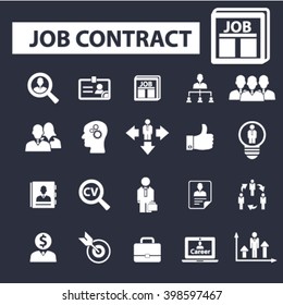 Jobvertrag-Symbole
