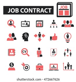 Jobvertrag-Symbole