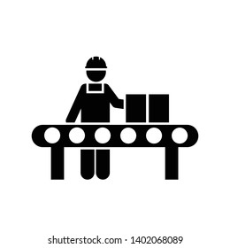 Job, conveyor, production, factory icon. Element of manufacturing icon. Premium quality graphic design icon. Signs and symbols collection icon for websites, web design