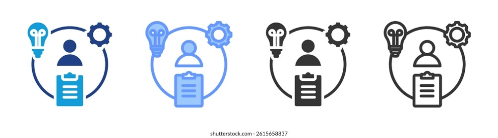 Job Crafting icon set multiple style collection