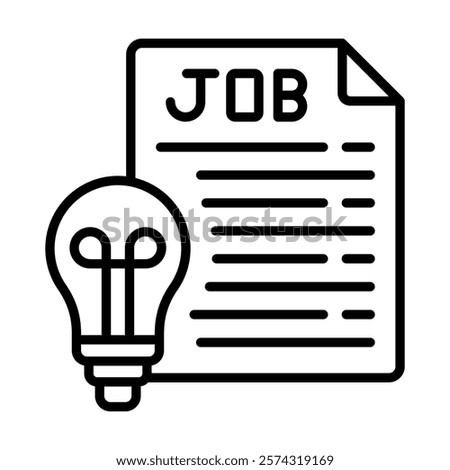 Job Creation icon line vector illustration