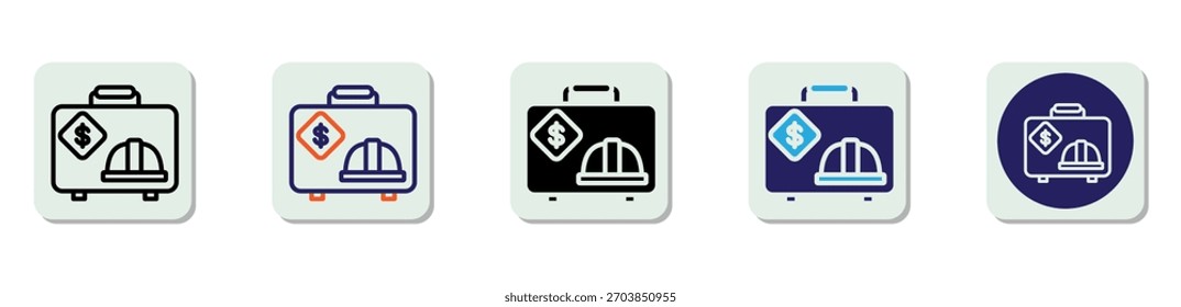 Ícone de criação de trabalho Ilustração de vetor de vários estilos