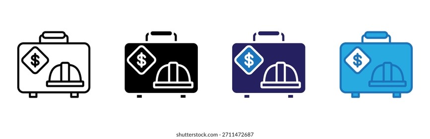 Symbol für Auftragserstellung - Vektorgrafik mit mehreren Stilen