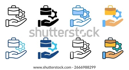 Job Creation icon set multiple style collection 
