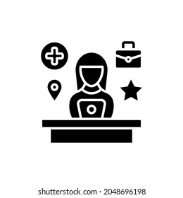 Icono de cresta de trabajo en vector. Logotipo