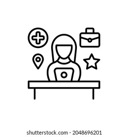 Job Creep icon in vector. Logotype