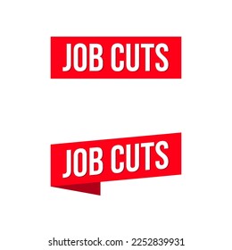 Job cuts employment business icon label sign design vector