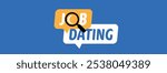 Job dating on speech bubble