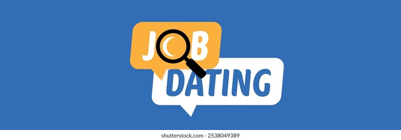 Job dating on speech bubble