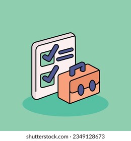 Job Description Free vector cartoon icon illustration. customer experience icon concept isolated . flat cartoon style