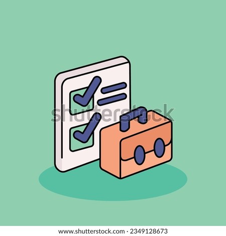 Job Description Free vector cartoon icon illustration. customer experience icon concept isolated . flat cartoon style