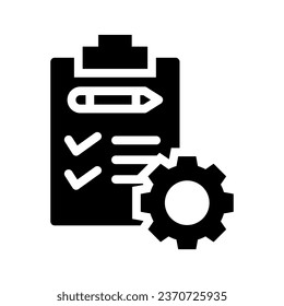 job description glyph icon illustration vector graphic. Simple element illustration vector graphic, suitable for app, websites, and presentations isolated on white background