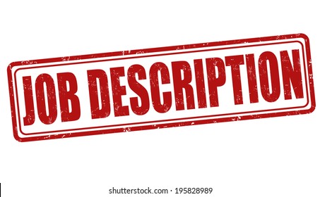 Job Description Grunge Rubber Stamp On White Background, Vector Illustration