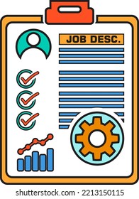 Job Description for human resource vector illustration