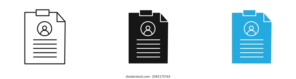 Job description icon black white vector outline