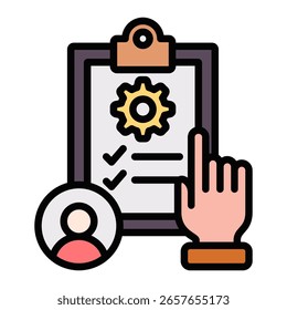Elemento De Ícone De Descrição Da Tarefa Para Design E Vetor