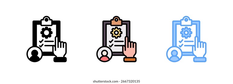 Elemento De Ícone De Descrição Da Tarefa Para Design E Vetor
