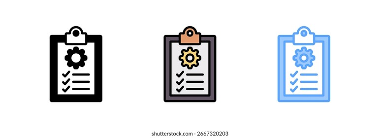 Elemento De Ícone De Descrição Da Tarefa Para Design E Vetor