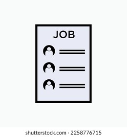 Jobbeschreibung-Symbol. Employee Task, Daily Works Symbol.