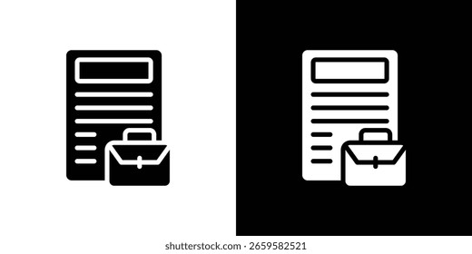 Icono de Descripción del trabajo en Vector sólido negro plano