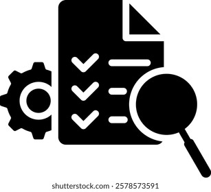 Job Description Icon Glyph Vector Illustration