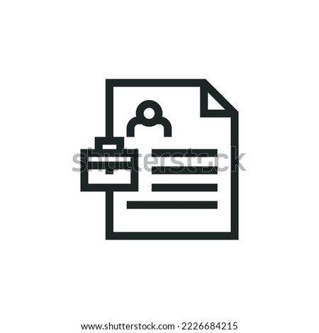 Job description icon isolated on white background