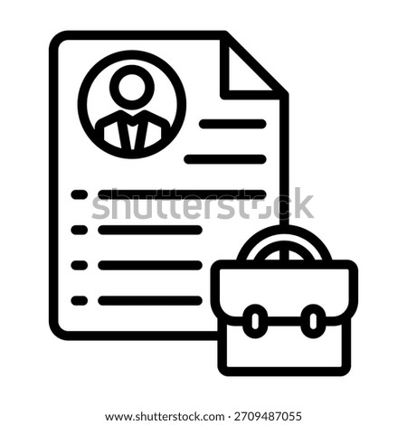 Job Description Icon Line Style Vector Illustration