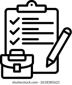 Job Description Icon Line Vector Illustration