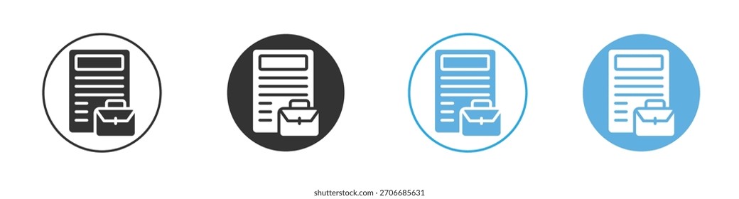 Conjunto de diseño de Plantilla de logotipo de icono de Descripción del trabajo
