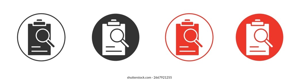 Icono de la Descripción del trabajo para el logotipo, símbolo de la muestra del Vector para el diseño