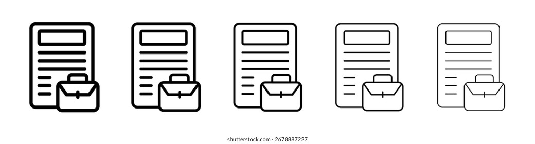 Ícone de descrição de trabalho para conceito móvel e design da Web.