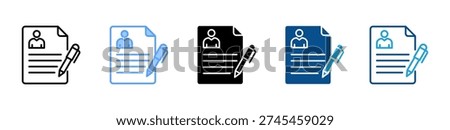 Job Description icon multiple style and collection