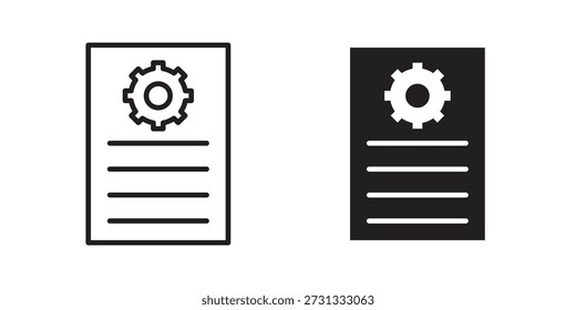 Icono de Descripción del trabajo sobre fondo blanco. Icono de Vector de stock
