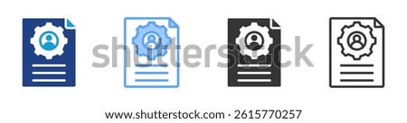 Job Description icon set multiple style collection