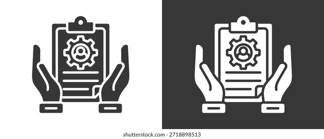 Conjunto De Iconos De Descripción del trabajo Colección De Vector Aislado En Blanco Y Negro