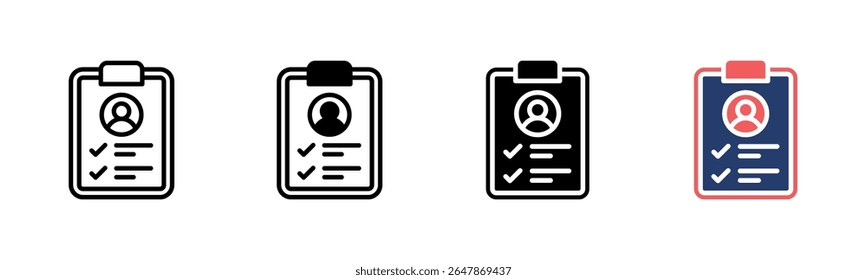 Job Description icon sheet multiple style collection
