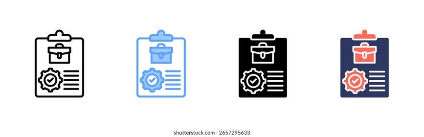 Job Description icon sheet multiple style collection