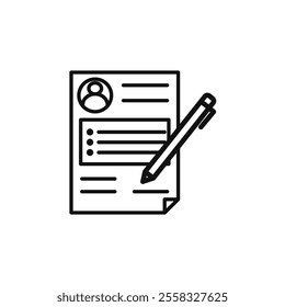 Job description icon Symbol mark in Outline style