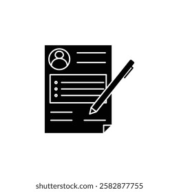 Job description icon Symbol mark in Outline style