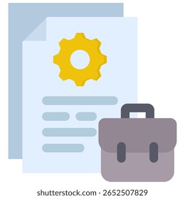 Símbolo do ícone Descrição do Trabalho. Ilustração vetorial.