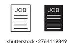 Job description icon symbols, Solid black and editable stroke icons