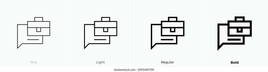 job description icon. Thin, Light Regular And Bold style design isolated on white background