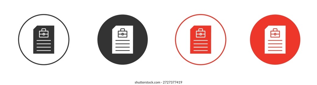Job description icon for ui or ux isolated on white for mobile app, editable