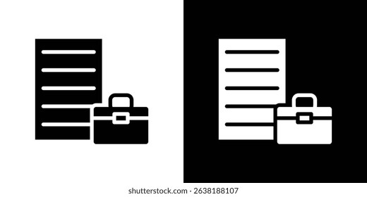 Job description icon Vector in flat style. Collection silhouettes