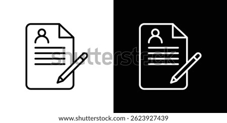Job description icon vector for web and mobile app. Symbol isolated.
