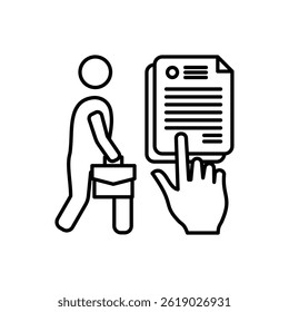 Job Description Line Art Vector Icon