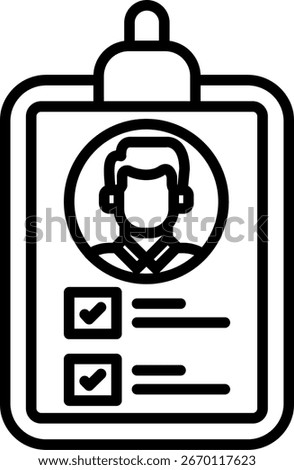 Job description Line vector Icon Design