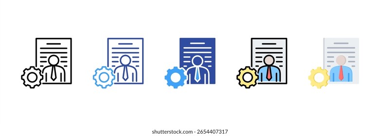 Descripción del trabajo Multi Style Icon Set