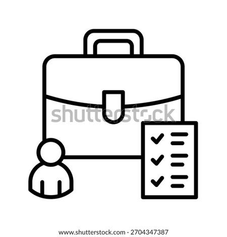 Job Description Outline Icon Vector Illustration