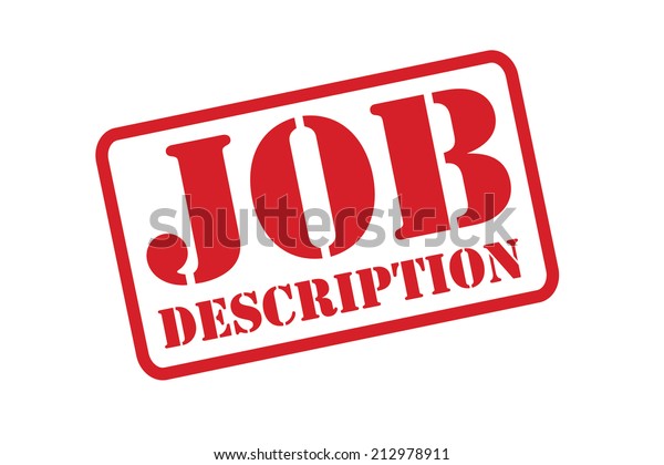 JOB DESCRIPTION red Rubber Stamp vector over a white background.